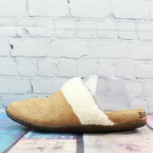SOREL Suede Shearling Lined Slippers Size 10